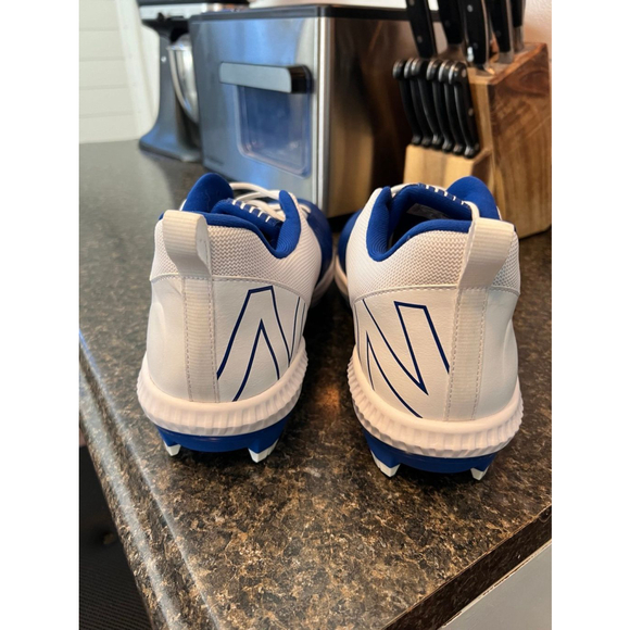 New Balance 4040V6 Mens Low Metal Baseball Cleats Team Royal Blue/White - Picture 4 of 10